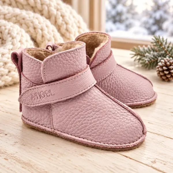 Cizme Barefoot, piele naturala, fete, talpa flexibila, imblanite, roz lila_RO-106-20-20_Pebebe