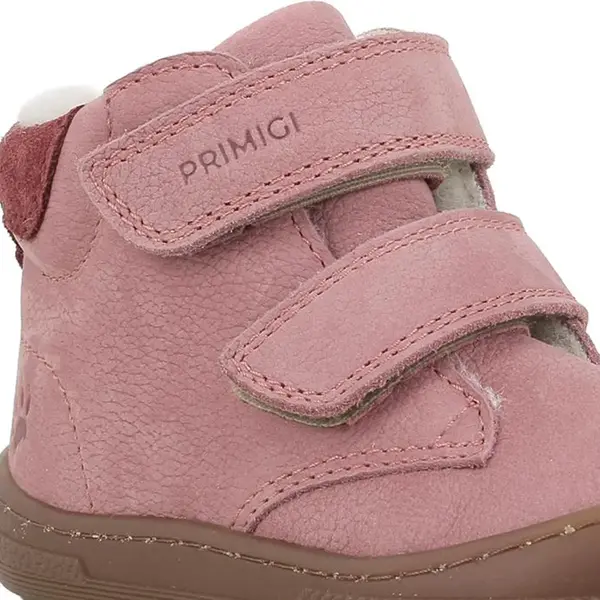 Ghete barefoot Primigi fete, primii pasi, piele, lana, varf protector, roz_2411100-20_Pebebe