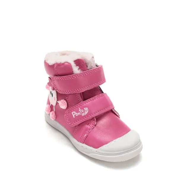 Ghete cu supinatie, fete, piele naturala, talpa ferma, captuseala blana ecologica, fuchsia, Ponte20_DA07-6-2437-22_Pebebe