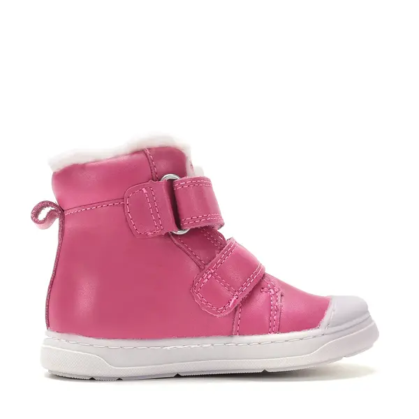 Ghete cu supinatie, fete, piele naturala, talpa ferma, captuseala blana ecologica, fuchsia, Ponte20_DA07-6-2437-22_Pebebe