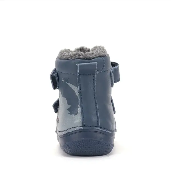 Ghete D.D Step baieti, piele naturala, fluorescente, imblanite, albastru inchis_W082-62555A-20_Pebebe