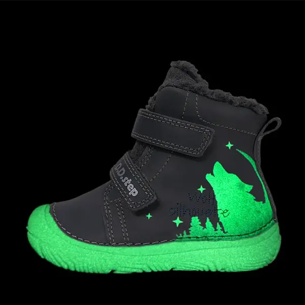 Ghete D.D Step baieti, piele naturala, fluorescente, imblanite, gri_W082-62555B-20_Pebebe