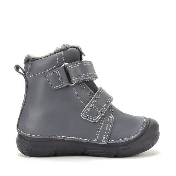 Ghete D.D Step baieti, piele naturala, fluorescente, imblanite, gri_W082-62555B-20_Pebebe
