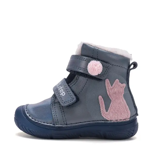 Ghete D.D Step fete, piele naturala, fluorescente, imblanite, bleumarin sidef_W082-62935-20_Pebebe