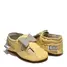 Sandale galbene din piele moale cu fundita gri- PL002-galben-29-By Pebebe