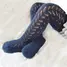 Dres bumbac, model lateral crosetat si perforatii, bleumarin, Condor - Dresuri
