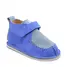 Pantofi din piele naturala pentru copii, talpa cauciuc, scai, Bubu, albastru- RO-110-albastru-23-By Pebebe