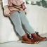 Dresuri copii din bumbac cu model lateral crosetat, verde uscat, Condor - Dresuri