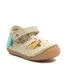 Sandale Sushy, piele naturala, talpa flexibila, bej albastru, Kickers- 611086-10-111-25-Kickers