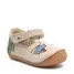 Sandale Sushy, piele naturala, talpa flexibila, bej khaki, Kickers- 611086-10-113-25-Kickers