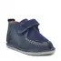 Pantofi din piele naturala pentru copii, talpa cauciuc, scai, Bubu, bleumarin- RO-110-5-24-By Pebebe