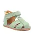 Sandale copii, barefoot, primii pasi, piele naturala, talpa flexibila, inchidere cu scai, vernil pictat- RO-103-13-24-By Pebebe