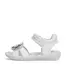 Sandale fete, piele naturala, alb cu floare argintie, D.D.Step- G072-41786BM-31-D.D. Step