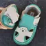 Sandale barefoot, primii pasi, piele naturala, talpa flexibila, verde, Eduardo- Ari-100-8-25-Ariana Baby Shoes