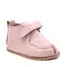 Pantofi din piele naturala pentru copii, talpa cauciuc, scai, Bubu, roz deschis- RO-110-6-24-By Pebebe