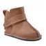 Cizme din piele pentru copii, talpa flexibila, imblanite, camel - RO-106-19-24-By Pebebe