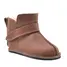 Cizme din piele pentru copii, talpa flexibila, imblanite, maro cognac - RO-106-25-24-By Pebebe