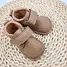 Pantofi barefoot baieti, piele naturala, primii pasi, talpa flexibila, culoare maro, Smiley- RO-500-3-24-By Pebebe
