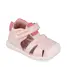 Sandale fete, piele naturala, talpa flexibila, protectie degete, Biogateo Casual, print roz, Biomecanics- 252108-B779-21-Biomecanics