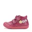 Pantofi D.D. Step fete, piele naturala, primii pasi, talpa felxibila, roz inchis, floricele- S066-52737-25-D.D. Step