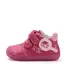 Pantofi D.D Step fete, barefoot, primii pasi, piele naturala, talpa fluorescenta, roz inchis, fluturi- S070-52838A-25-D.D. Step