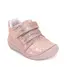 Pantofi D.D Step fete, primii pasi, piele naturala, barefoot, roz deschis, imprimeu flori- S070-52724-25-D.D. Step