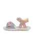 Sandale D.D. Step fete, piele naturala, varf deschis, roz,- G055-51402AM-30-D.D. Step