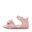 Sandale D.D Step fete, piele naturala, talpa felxibila, roz cu floare- G075-51813AM-30-D.D. Step