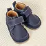 Pantofi barefoot baieti, piele naturala, primii pasi, talpa flexibila, culoare bleumarin, Smiley- RO-500-2-24-By Pebebe