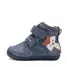 Ghete Barefoot baieti, D.D Step, piele naturala, captuseala din blana, albastru, pisica - W070-52301-25-D.D. Step