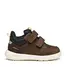 Pantofi Geox baieti, piele naturala si material textil,  brant antibacterian, Geox Respira, Hyroo baby, maro inchis- B365EA-032FU-C0517-26-GEOX