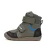 Ghete barefooot D.D Step baieti, piele naturala, talpa felxibilă, khaki cu negru - W063-52804M-30-D.D. Step