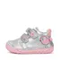 Pantofi Barefoot D.D. Step fete, piele naturala, primii pasi, argintiu- S070-61646-25-D.D. Step