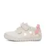 Pantofi D.D Step fete, piele naturala, talpă flexibilă, LED, crem cu unicorn- S050-61970M-30-D.D. Step