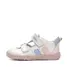 Pantofi D.D.Step copii, barefoot, piele naturala, decupati, primii pași, alb sidef- H077-61288F-25-D.D. Step