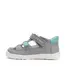 Pantofi D.D.Step copii, barefoot, piele naturala, decupati, primii pași, gri- H077-61979B-25-D.D. Step