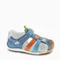 Sandale Barefoot baieti, Pablosky, albastru bareta portocalie, Nobuck-Tech, inchidere cu scai- 069844-26-Pablosky