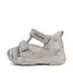 Sandale D.D. Step băieți, piele naturală, gri deschis cu imprimeu camion- G064-61383-25-D.D. Step