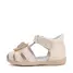 Sandale D.D. Step copii, piele naturala, talpa flexibila, alb unt, caine- G075-61516B-25-D.D. Step