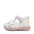 Sandale D.D. Step fete, piele naturală, alb cu imprimeu flori- G064-61994M-31-D.D. Step