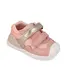 Pantofi Biomecanics fete, piele naturala si material textil, Biogateo Casual, roz cu auriu- 261107-B193-25-Biomecanics