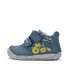 Pantofi D.D. Step Barefoot, baieti, piele naturala, primii pasi, albastru, design excavator- S070-62964B-25-D.D. Step