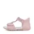 Sandale D.D Step fete, piele naturala, talpa felxibila, roz cu floare- G111-61348AM-31-D.D. Step
