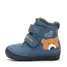 Ghete D.D.Step imblanite, baieti, piele naturala, talpa flexibila, albastru, model cu urs - W029-62556A-24-D.D. Step