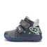 Ghete D.D Step baieti, fluorescent, piele naturala, talpa flexibila, captuseala textila, bleumarin, model cu racheta - A082-62203-25-D.D. Step