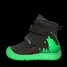 Ghete D.D Step baieti, piele naturala, talpa si design fluorescente, imblanite, olive - W082-62555-25-D.D. Step