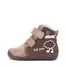 Ghete D.D Step copii, Barefoot, piele naturala, captuseala din blana, maro, emblema cu norisor - W070-62495F-25-D.D. Step