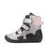 Ghete barefooot D.D Step fete, piele naturala, talpa felxibilă, argintiu cu roz - W063-62643DM-30-D.D. Step