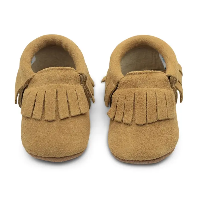 Mocasini din piele întoarsă maro- MOCS01-18-24-Dotty Fish-