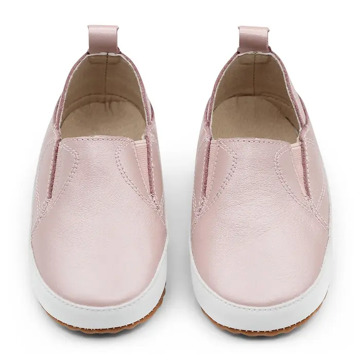 Pantofi din piele casual copii Stomp roz- SHMY-STOMP-PNK7-Dotty Fish-